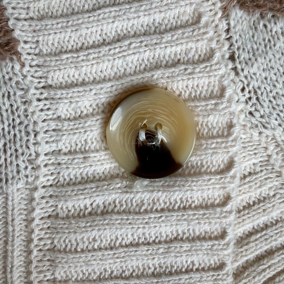 Andthewhy star print cardigan 15% wool size M/L - Picture 6 of 7